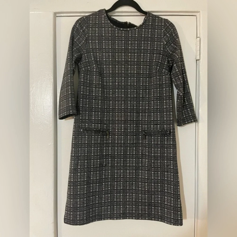 Ann Taylor Grey Plaid‎ Dress Size XS